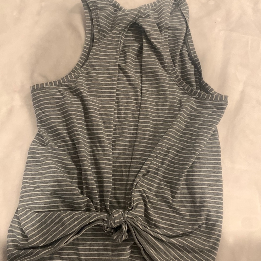 Lulu Lemon Striped Gray Tank Top
